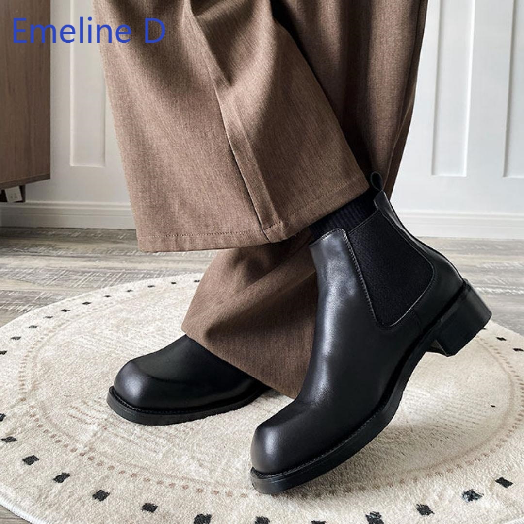 남성용 사각 앞코 첼시 부츠, 신축성 있는 소재로 발목 - Formal Men Daily Wear Footwear 리뷰 및 가격