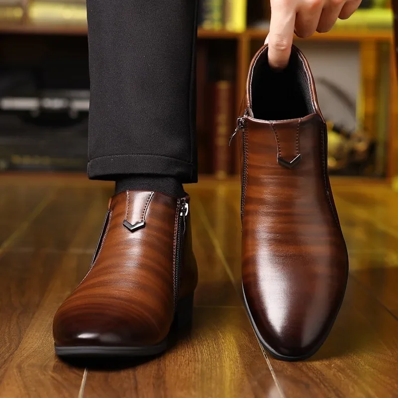 럭셔리 남성 부츠 패션 하이 탑 캐주얼 가죽 부츠 남성 - Men Formal Wear With Boots 리뷰 및 가격