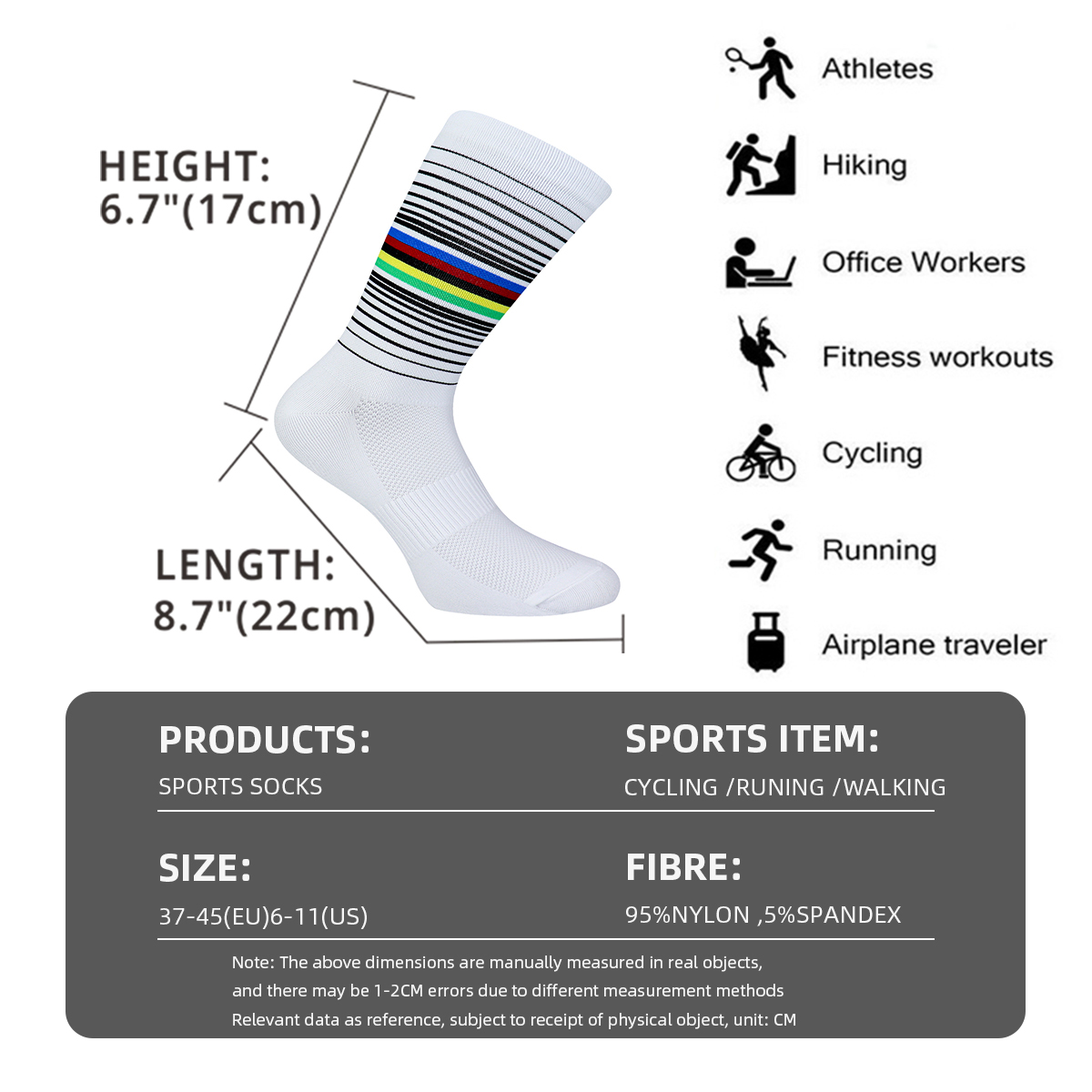 남녀공용 사이클링 양말, 러닝 속건성 중간 실린더, 스 - Sock Garter Men 리뷰 및 가격