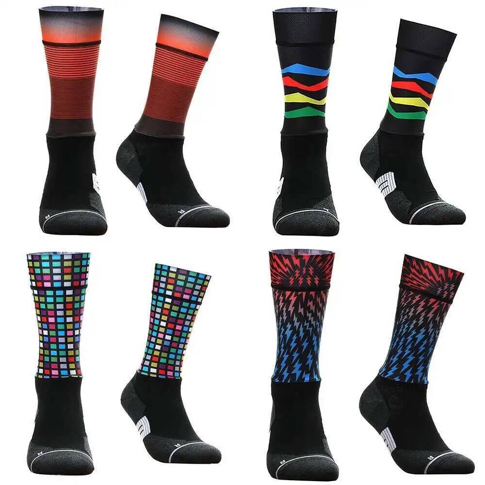 활기 넘치는 기하학적 디자인의 사이클링 양말 - 남녀  - Sock Garter Men 리뷰 및 가격