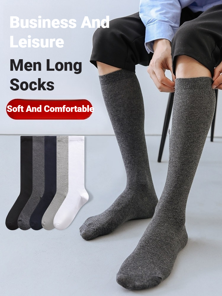 남성용 단색 롱삭스 1켤레, 부드러운 신축성 소재로 제 - Sock Garter Men 리뷰 및 가격