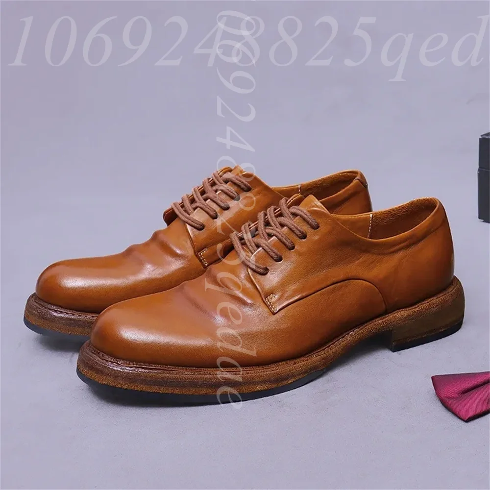 남성용 수제 빈티지 레이스업 옥스포드화, 레트로 비즈니 - Formal Men Daily Wear Footwear 리뷰 및 가격