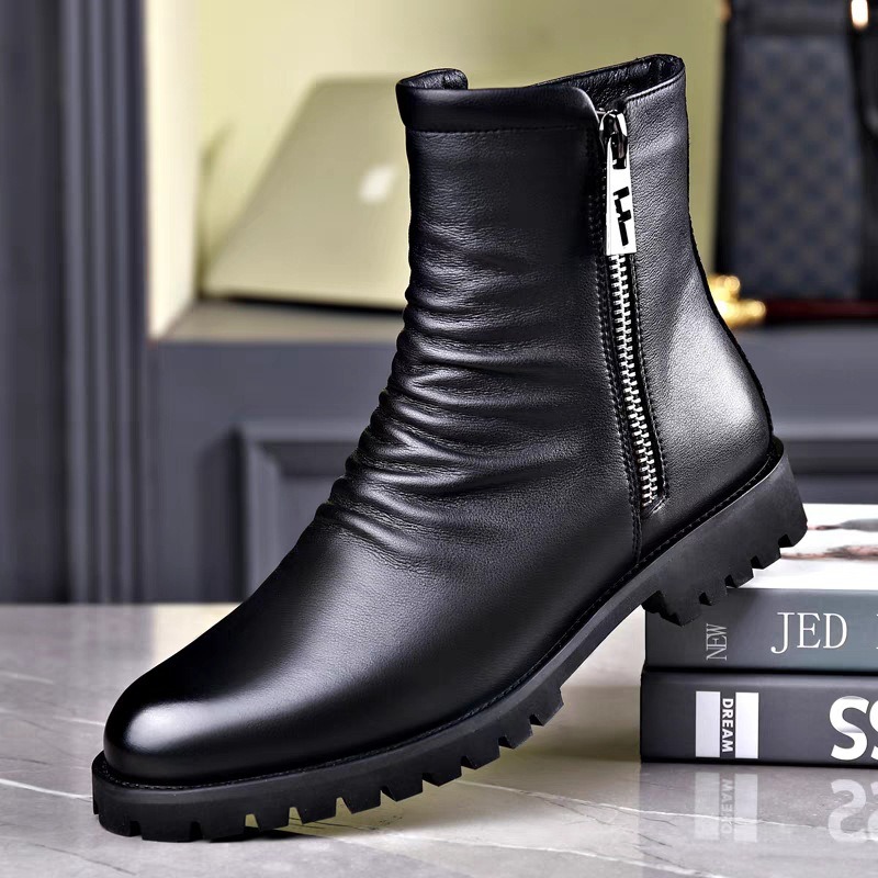 고품질 남성용 하이탑 부츠 천연 가죽 부츠 비즈니스 부 - Men Formal Wear With Boots 리뷰 및 가격