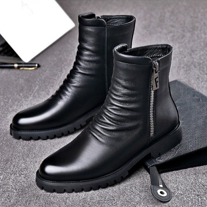 고품질 남성용 하이탑 부츠 천연 가죽 부츠 비즈니스 부 - Men Formal Wear With Boots 리뷰 및 가격