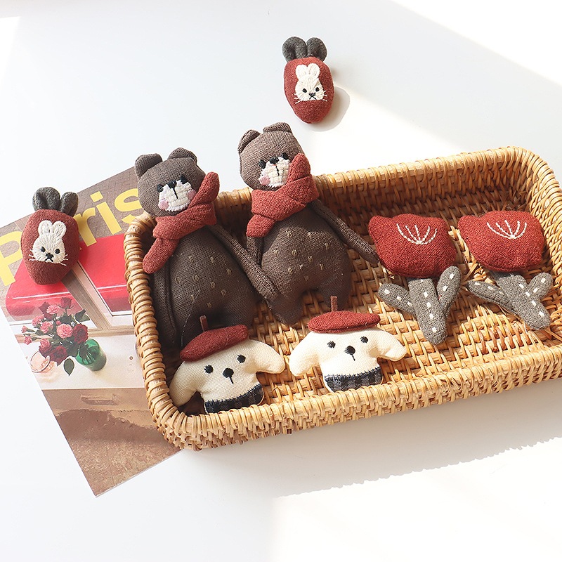 토끼 브로치 빨간 스카프 곰 튤립 핀 귀여운 동물 테마 - Tuxedo Lapel Pin 리뷰 및 가격